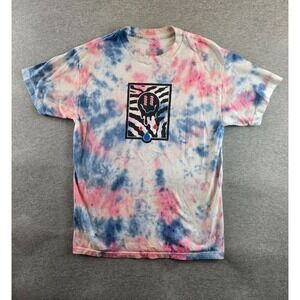 St. Ides Malt Liquor Y2K Tie Dye Smiley Face Drip T Shirt Mens Medium Streetwear